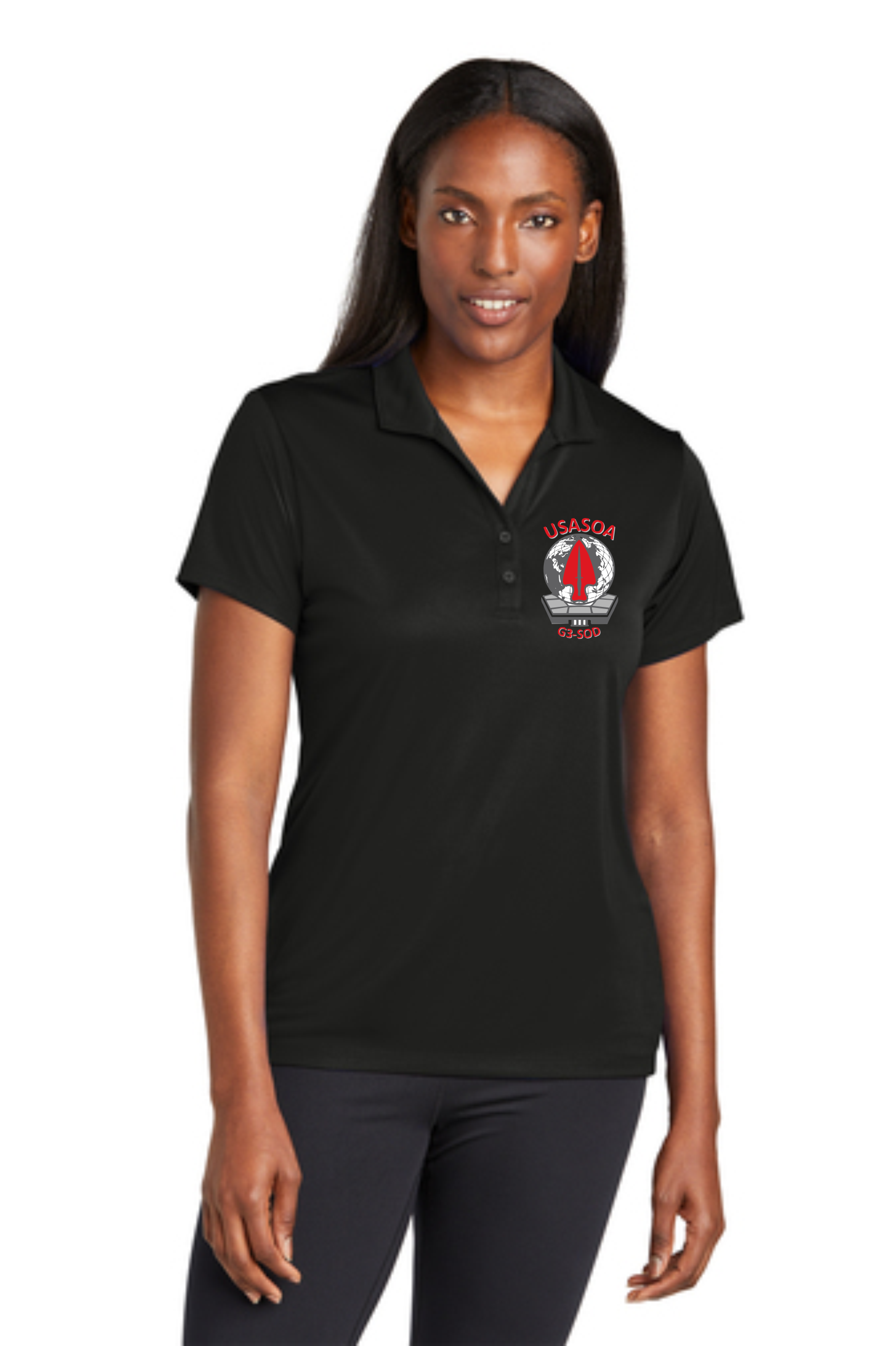 Ladies Polo PRINTED logo image 0