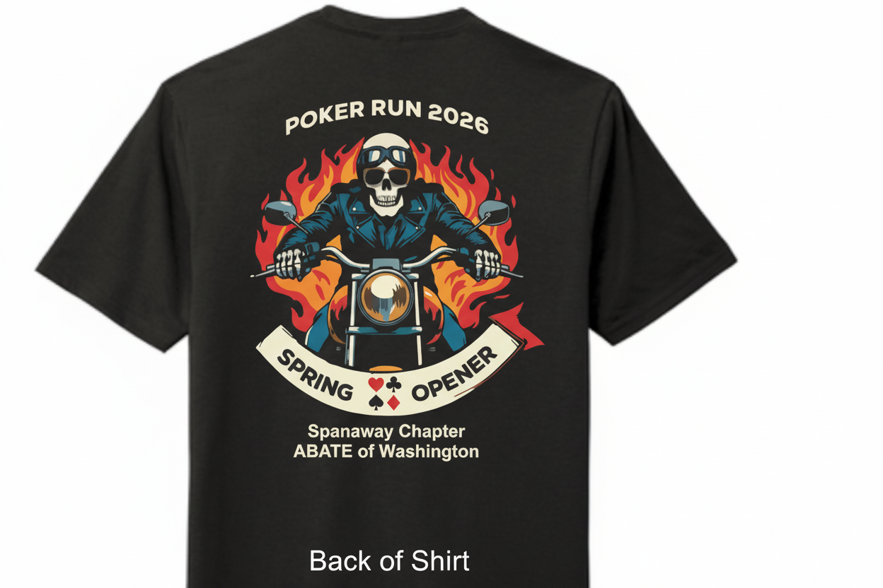 ABATE Full Back Poker Run Shirt